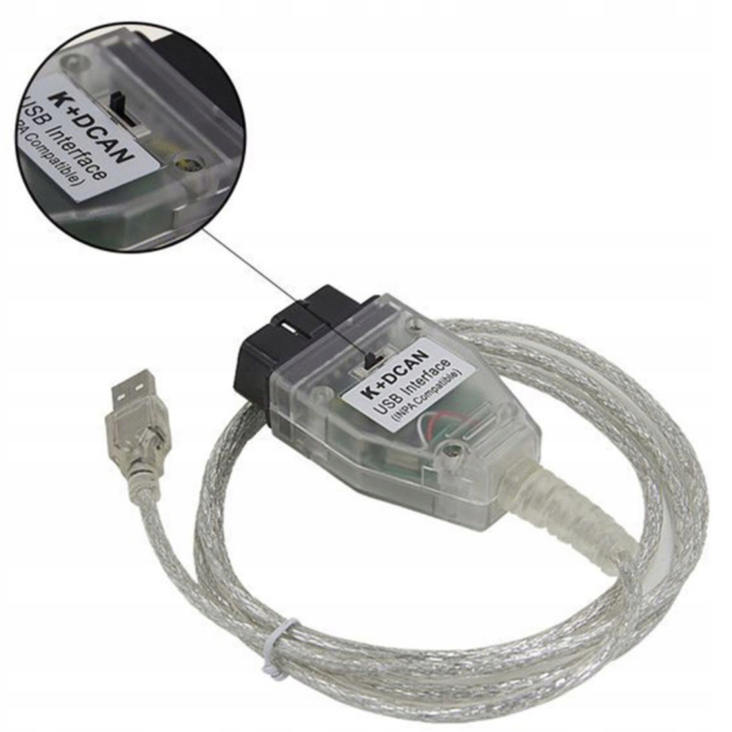 INTERFEJS DIAGNOSTYCZNY K+DCAN BMW2006 - 2007 E60 E61 E83 E81 E87 E90 E91 E92 E93 E70 R56 BIAŁYSTARSZE MODELE 1995 - 2013 - OFERTA