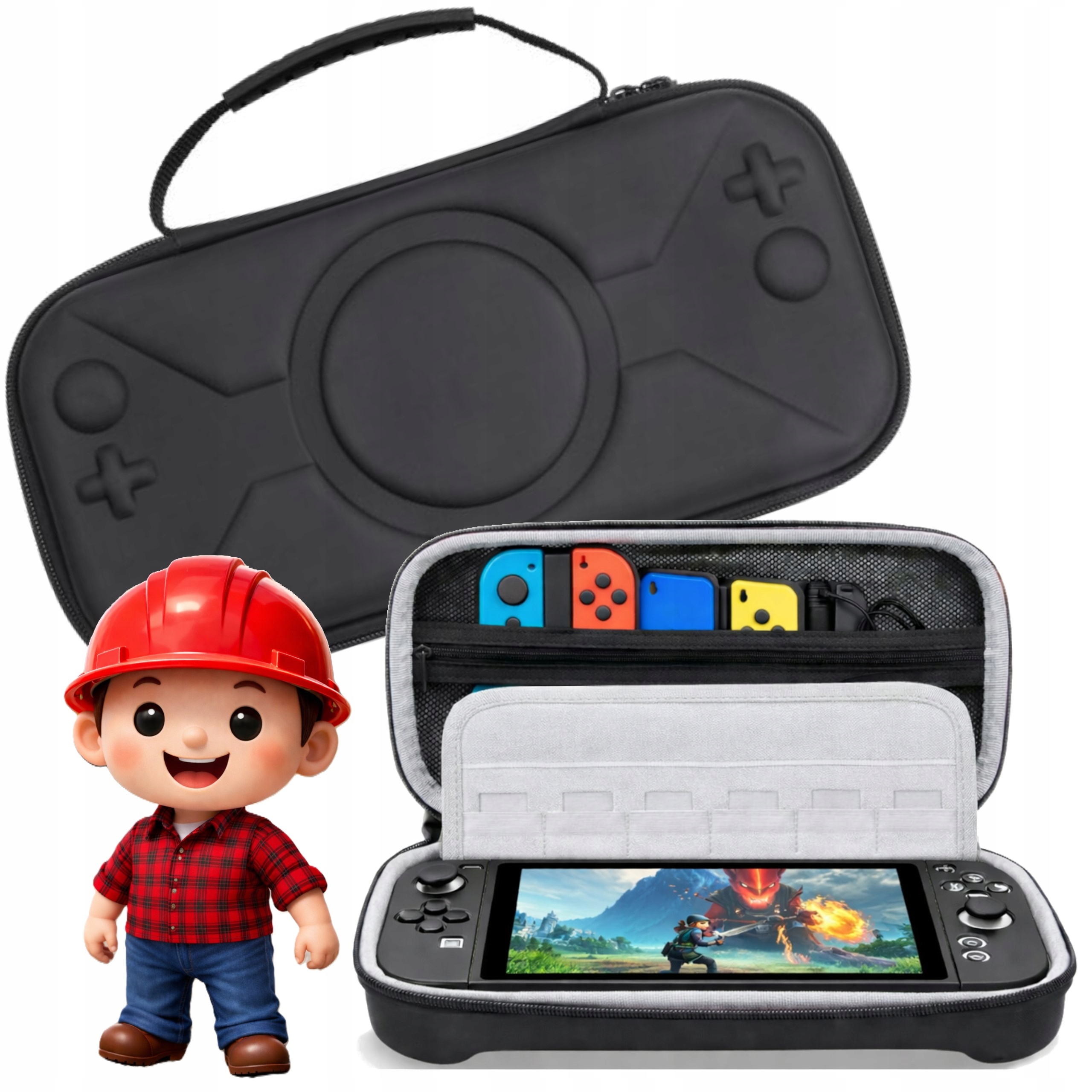 ETUI WALIZKA NA NINTENDO SWITCH 2 CZARNE - Rodzina