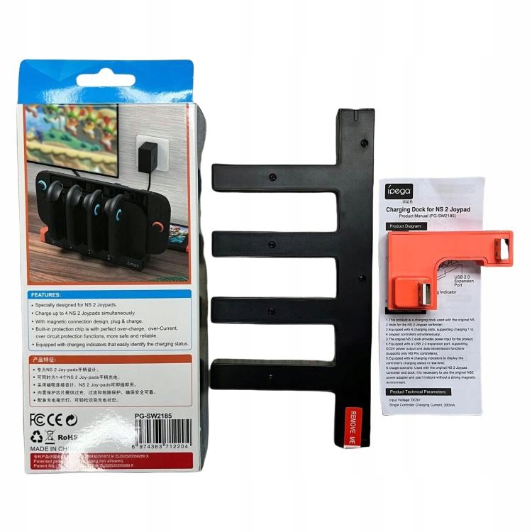 STACJA ŁADUJĄCA 4W1 DO JOY-CON 2 JOYCON2 NINTENDO SWITCH 2 - Import z systemu magazynowego