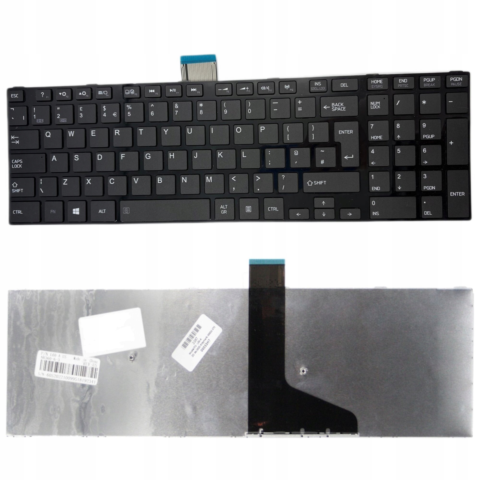 KLAWIATURA TOSHIBA L50 L70 L75 L75D V000310810 9Z.N7USV.M01 - Klawiatury do laptopów