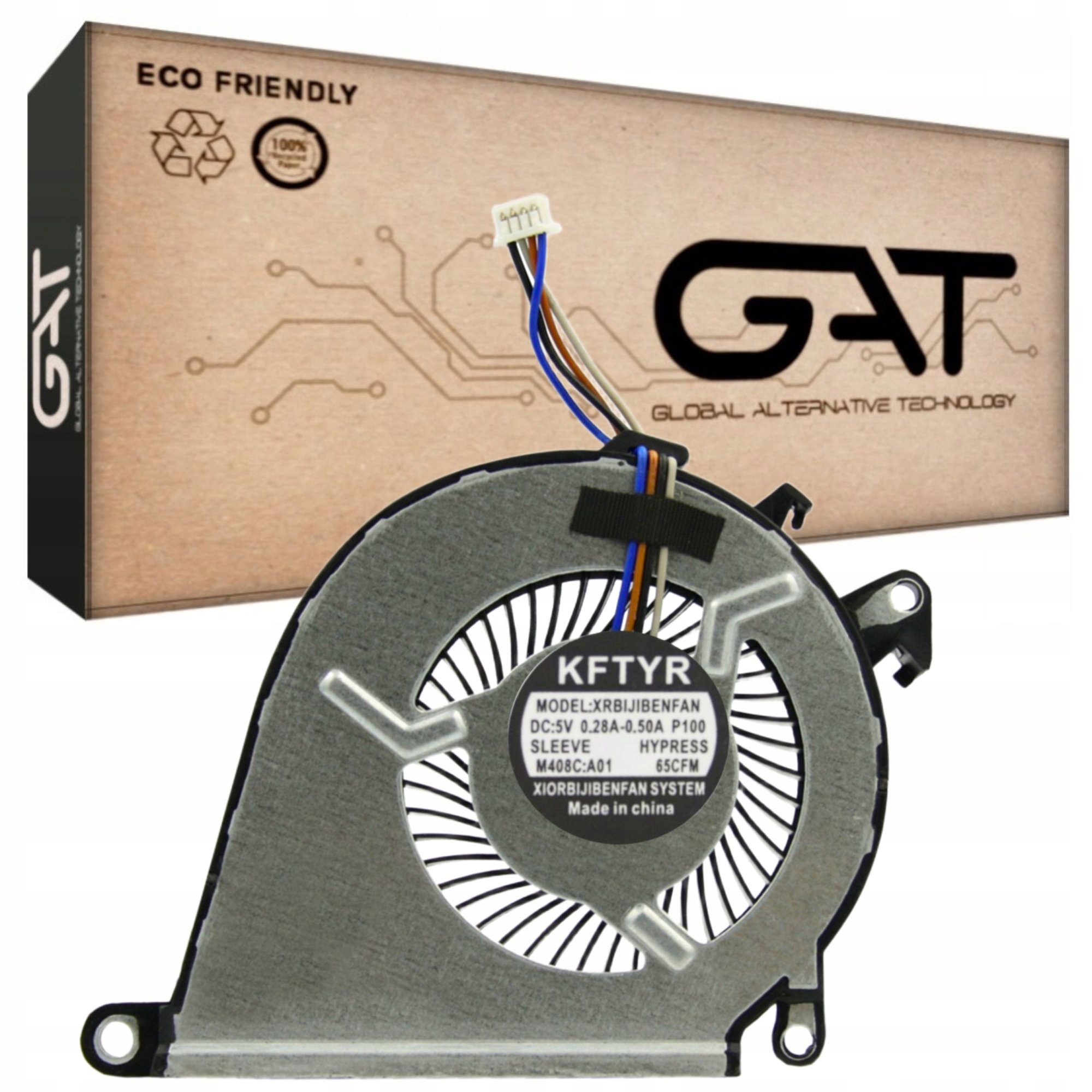 WENTYLATOR HP OMEN PAVILION 15-AX 15-BC 15-AX020CA 15-AX033DX 15-BC010NR 15-BC018CA 4PIN Z PUDEŁKIEM KGAT - Wentylatory i radiatory