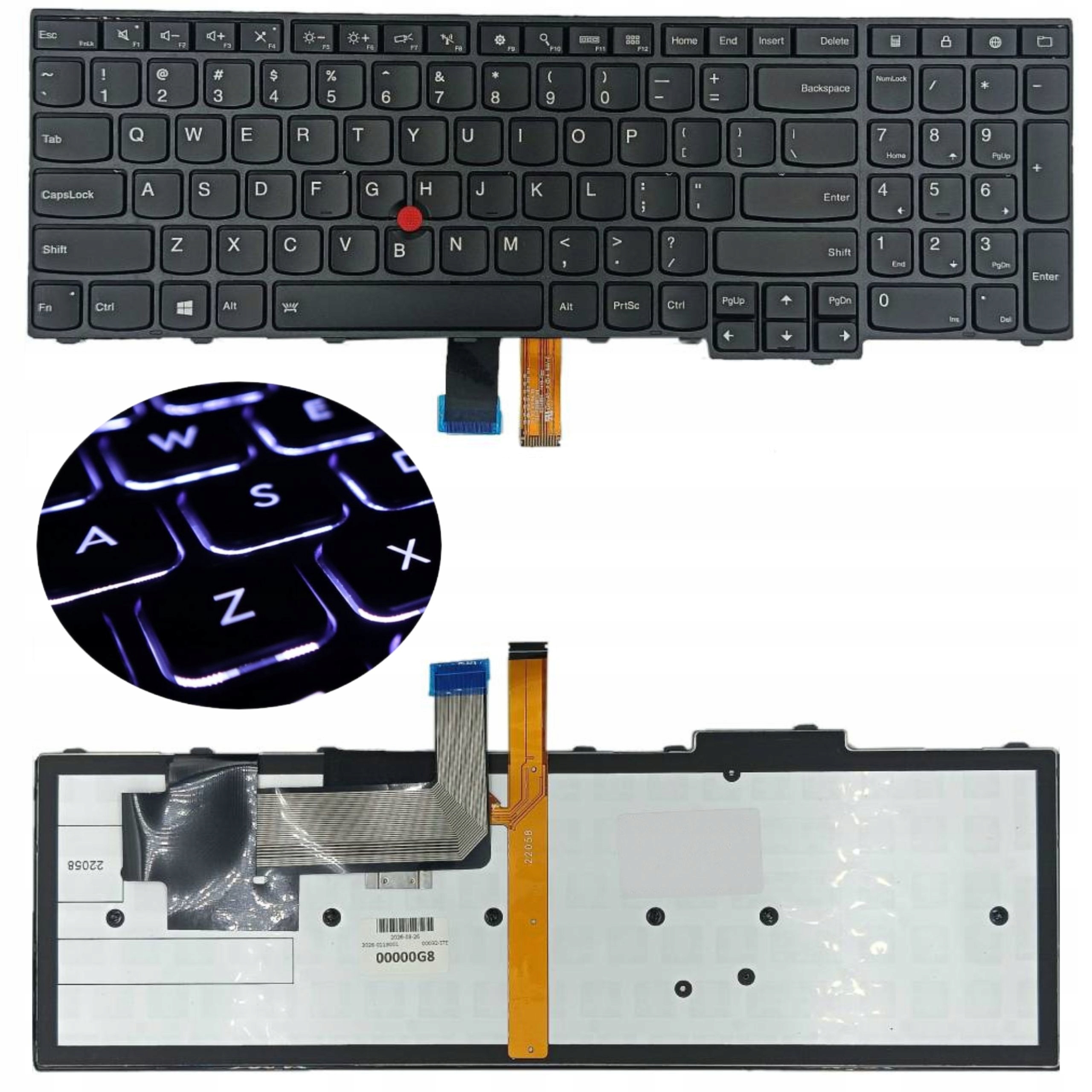 KLAWIATURA DO LAPTOPA LENOVO THINKPAD E540 E53 E545 L540 T550 T540 W540 04Y2426 L560 00PA596 L540 E540 E545 W540 T550 CZARNA Z - Klawiatury do laptopów