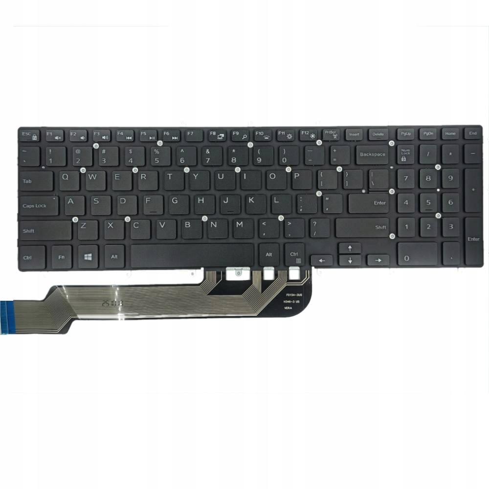 DELL US CZARNA Inspiron 15 5000 5570 5575 5565 5567 5568 3583 3584 LED - Klawiatury do laptopów