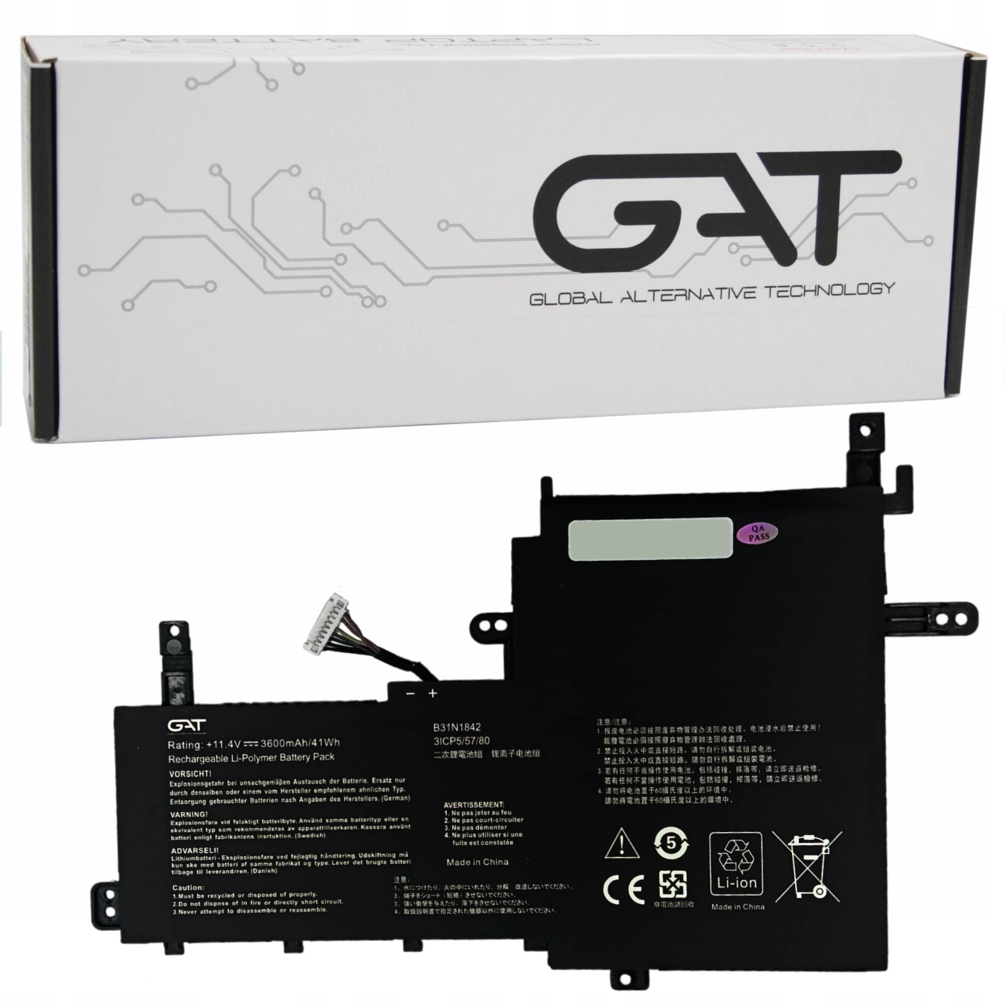 BATERIA ASUS B31N1842 K513E M513I 3600mAh GAT - Baterie do laptopów