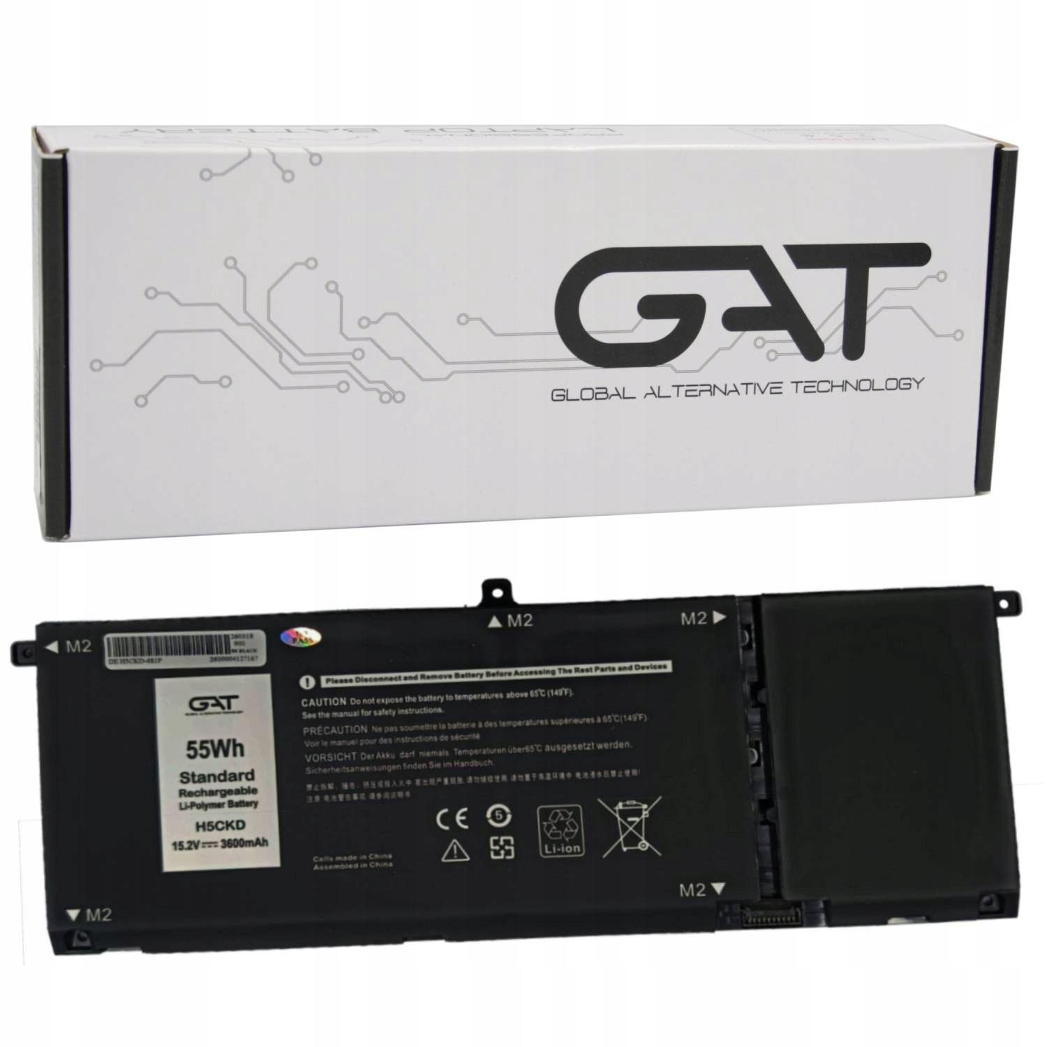 BATERIA DO DELL H5CKD 5402 5501 3600mAh 15.2V GAT - Baterie do laptopów
