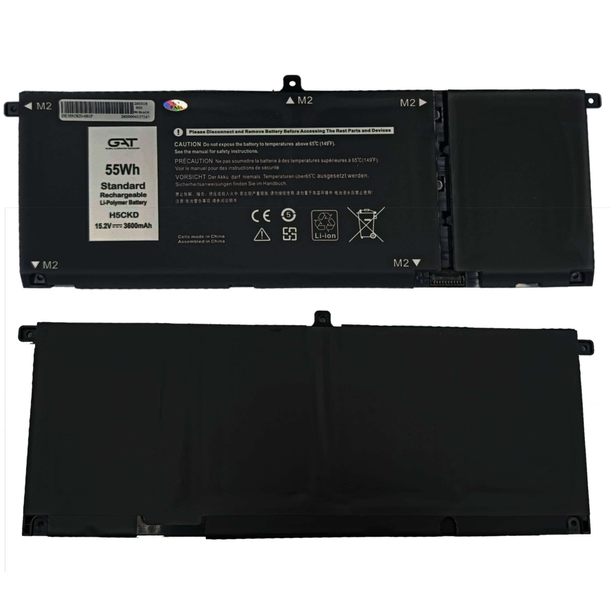 BATERIA DO DELL H5CKD 5402 5501 3600mAh 15.2V GAT - Baterie do laptopów