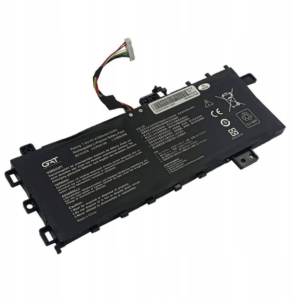 BATERIA DO ASUS B21N1818 A512 R512 X512 7,6V 4150 mAh GAT CZARNA - Import z systemu magazynowego