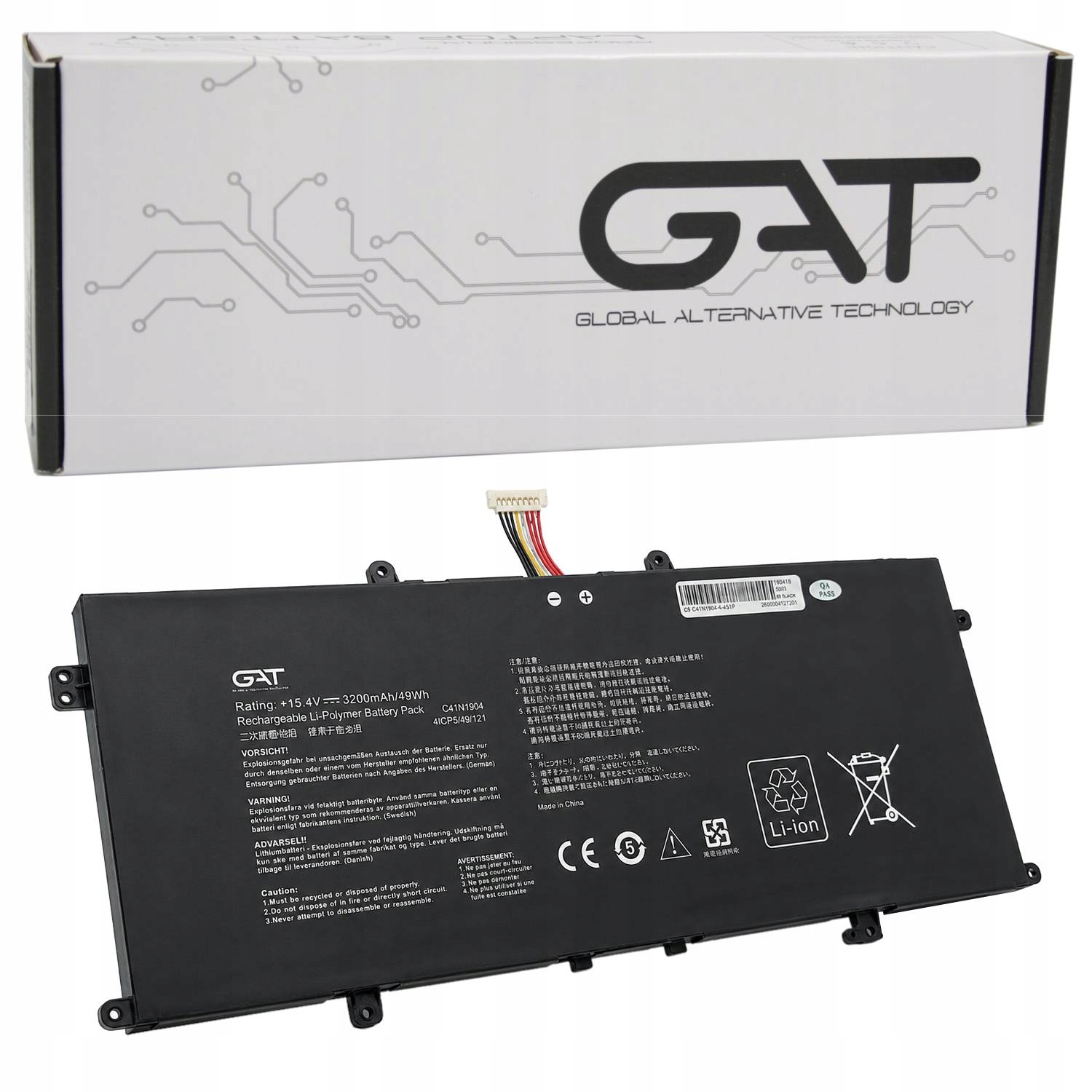 BATERIA DO ASUS C41N1904 UX325 UX363 UX393 UX425 UX325EA UX325JA 15,4V 3200mAh GAT CZARNA - Baterie do laptopów