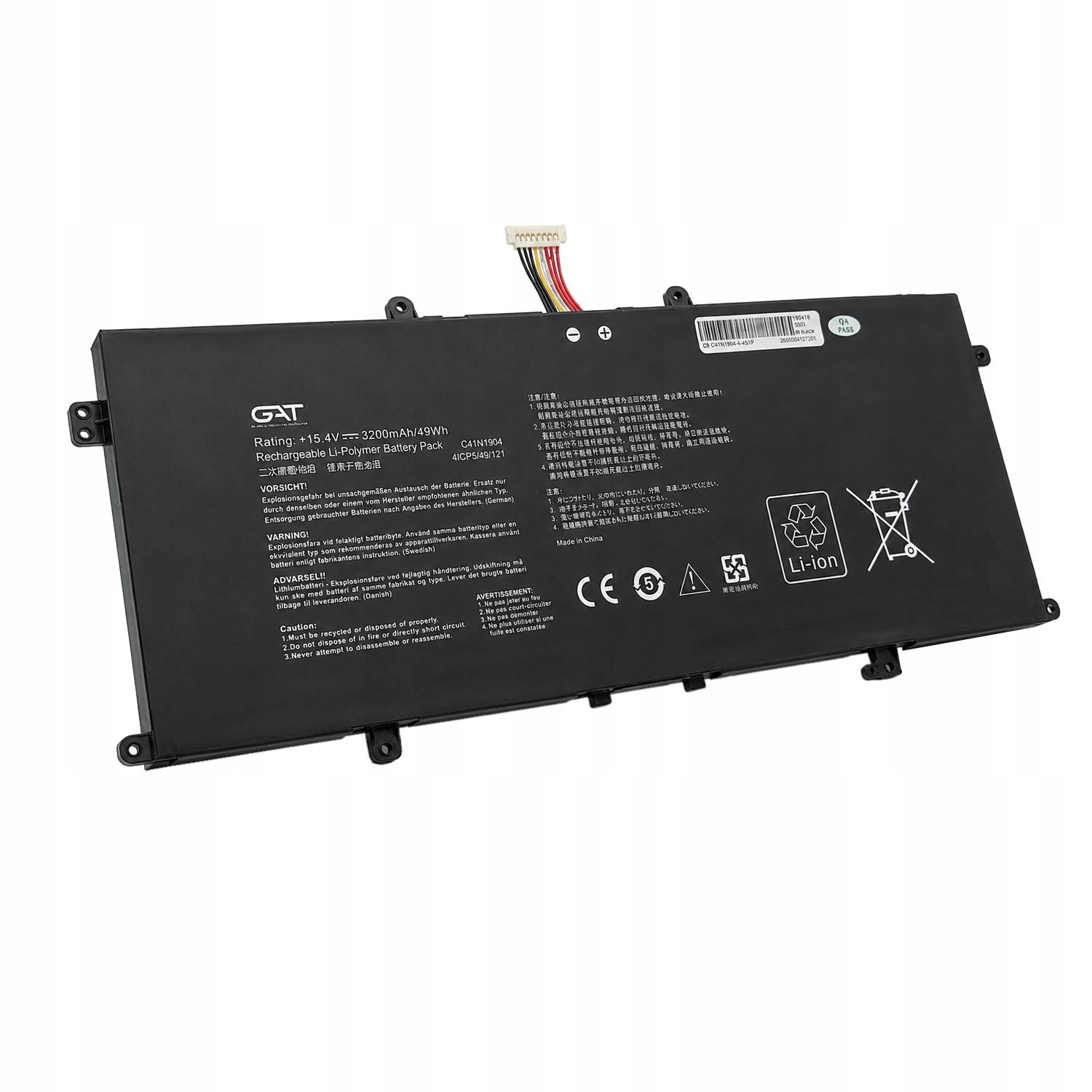 BATERIA DO ASUS C41N1904 UX325 UX363 UX393 UX425 UX325EA UX325JA 15,4V 3200mAh GAT CZARNA - Baterie do laptopów