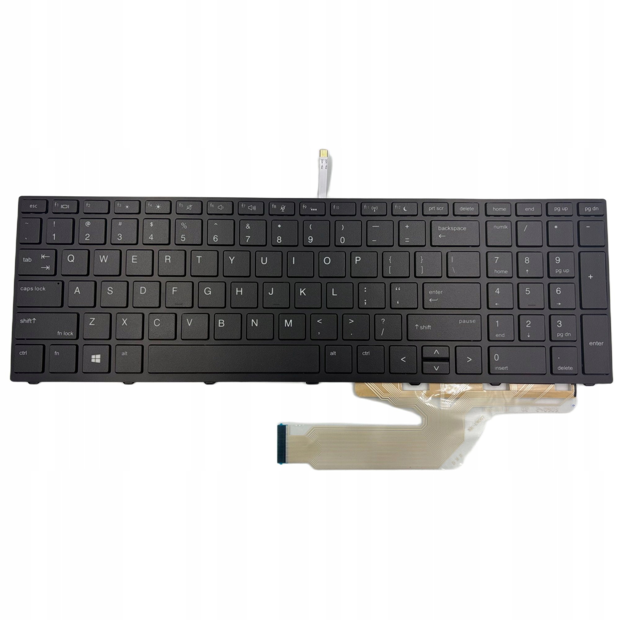 KLAWIATURA HP PROBBOK 450 455 470 G5 CZARNA Z RAMKĄ US Z PODŚWIETLENIEM LED - Klawiatury do laptopów