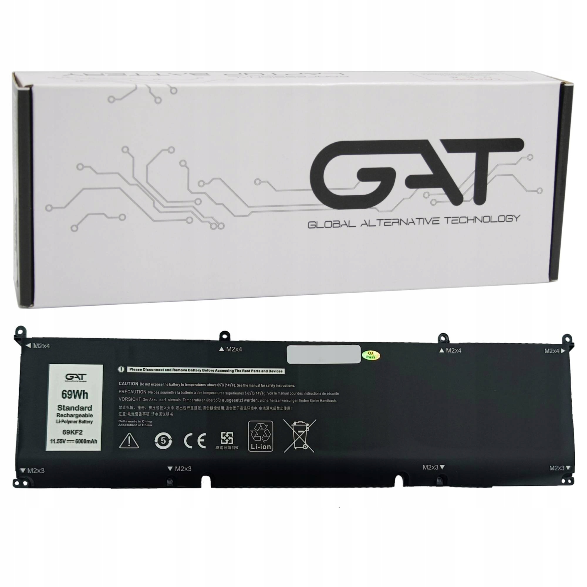 BATERIA DO DELL DVG8M 8FCTC 6000mAh 11,55V GAT - Baterie do laptopów