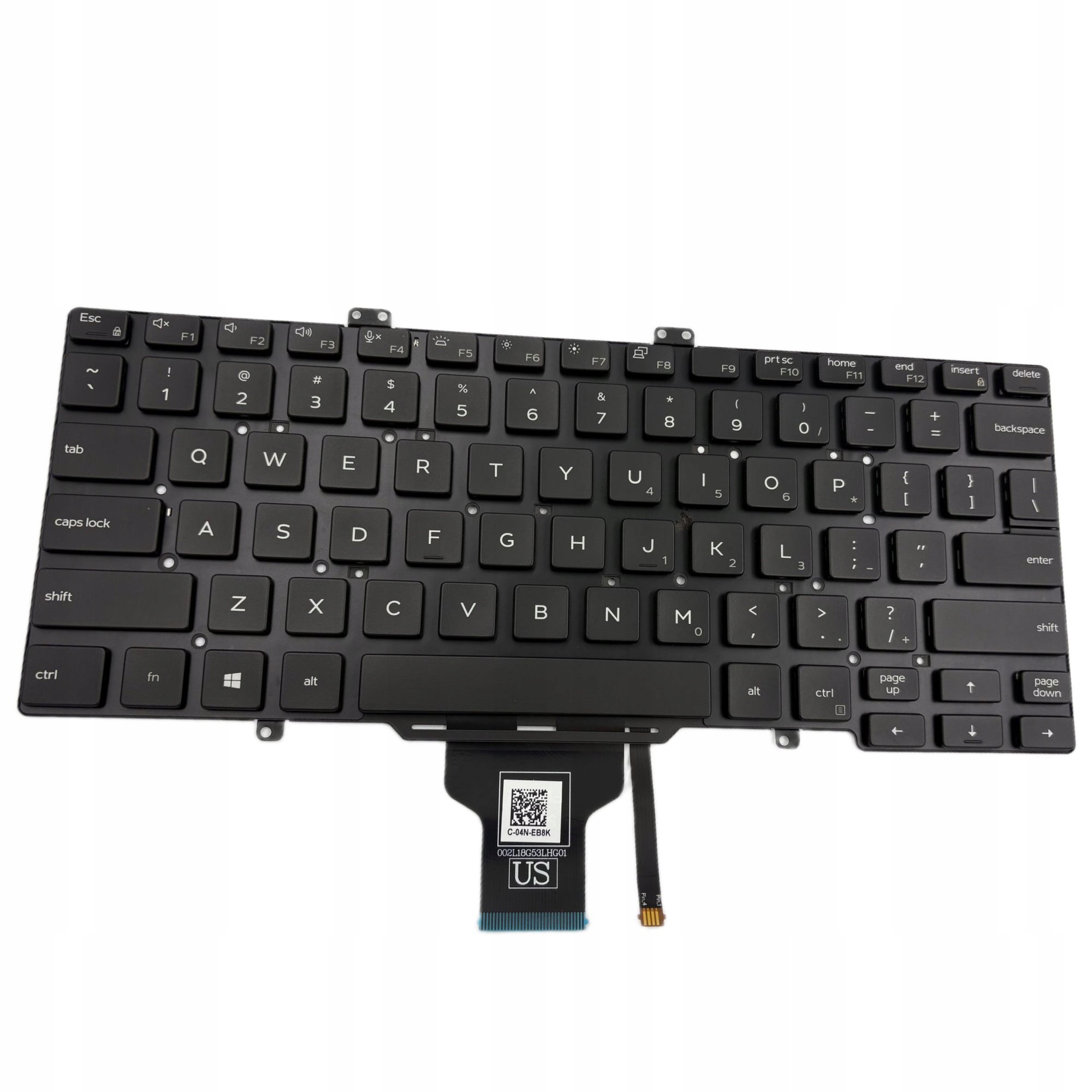 DELL US CZARNA LATITUDE 3400 5400 5410 7400 RN86F 0RN86F Z PODŚWIETLENIEM LED + OPAKOWANIE KGAT - Klawiatury do laptopów