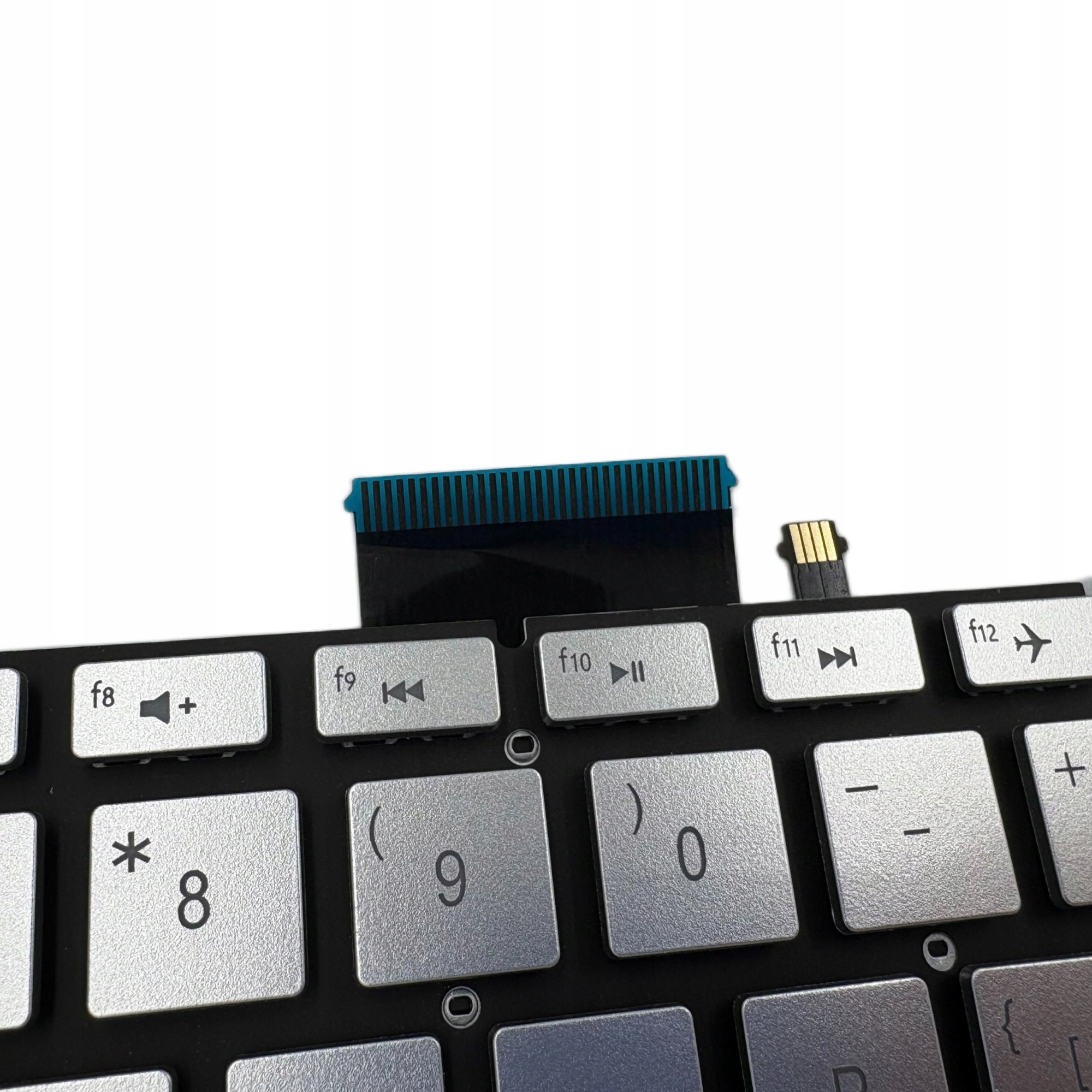 KLAWIATURA DO HP 250 G6 255 G6 15S-EQ 15S-FQ LED PODŚWIETLANA BEZ RAMKI SREBRNA BŁYSZCZĄCA + OPAKOWANIE KGAT - Klawiatury do laptopów