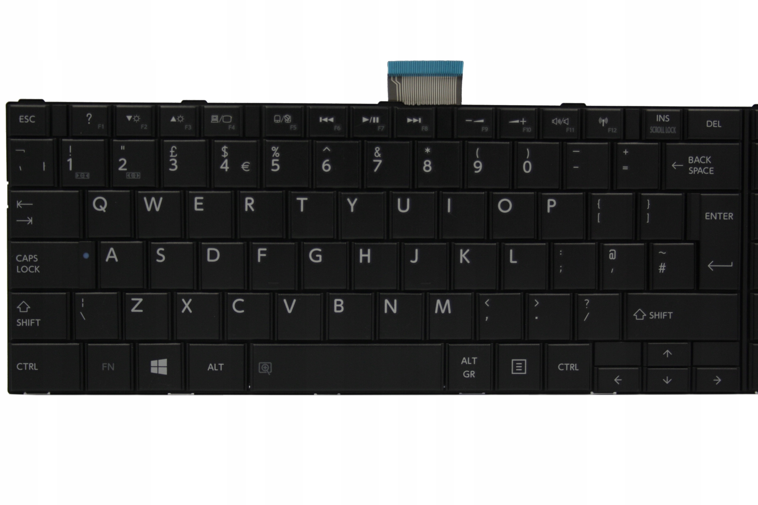 KLAWIATURA TOSHIBA C850-1C4 1C4 12R C850-12R UK MAT CZARNA - Klawiatury do laptopów