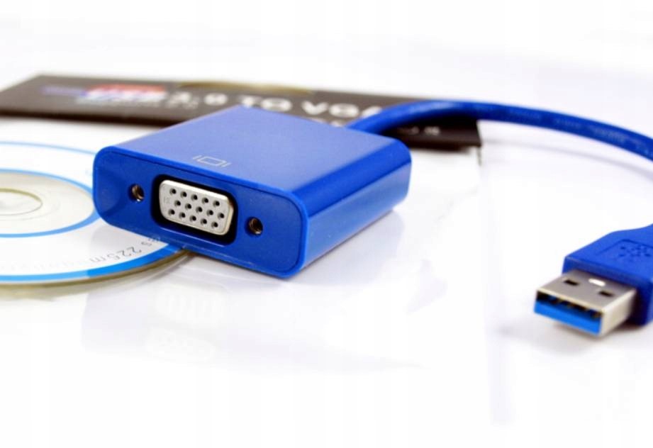 PRZEJŚCIÓWKA KONWERTER ADAPTER Z USB 3.0 DO VGA - Kable i USB adaptery