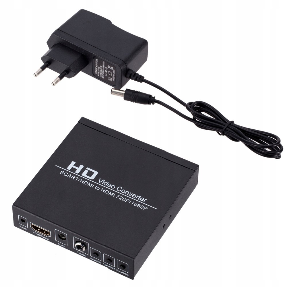 ADAPTER KONWERTER SCART HDMI HDMI AUDIO COAXIAL - Kable i USB adaptery