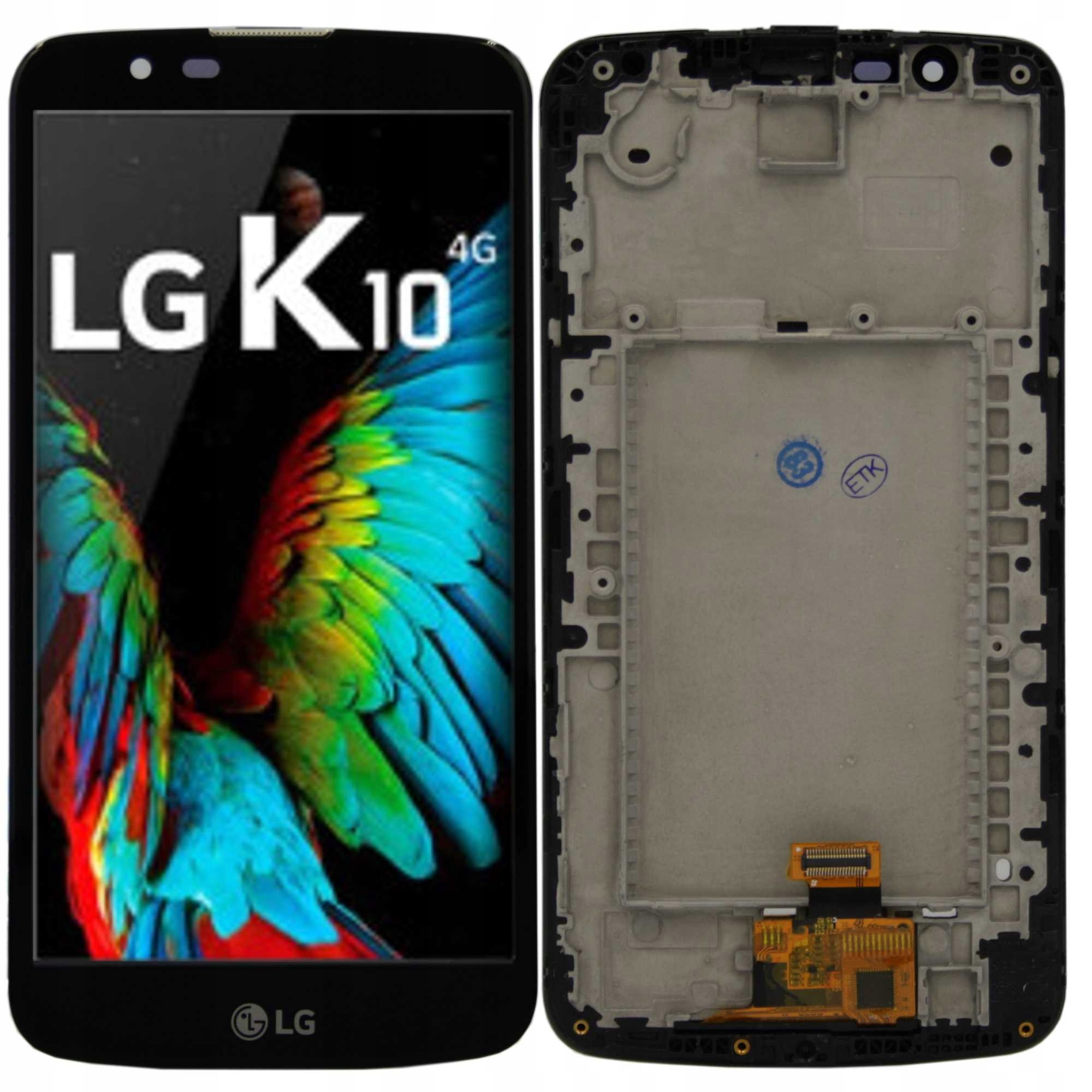 WYŚWIETLACZ Z DIGITIZEREM LG K10 K420N K430 K410 FULL SET Z RAMKĄ CZARNY - Wyświetlacze z digitizerami do telefonów